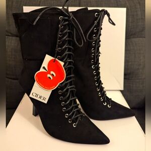 Cider Stiletto High Laced Boots